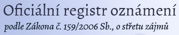 Centrální adresa - registr oznámení